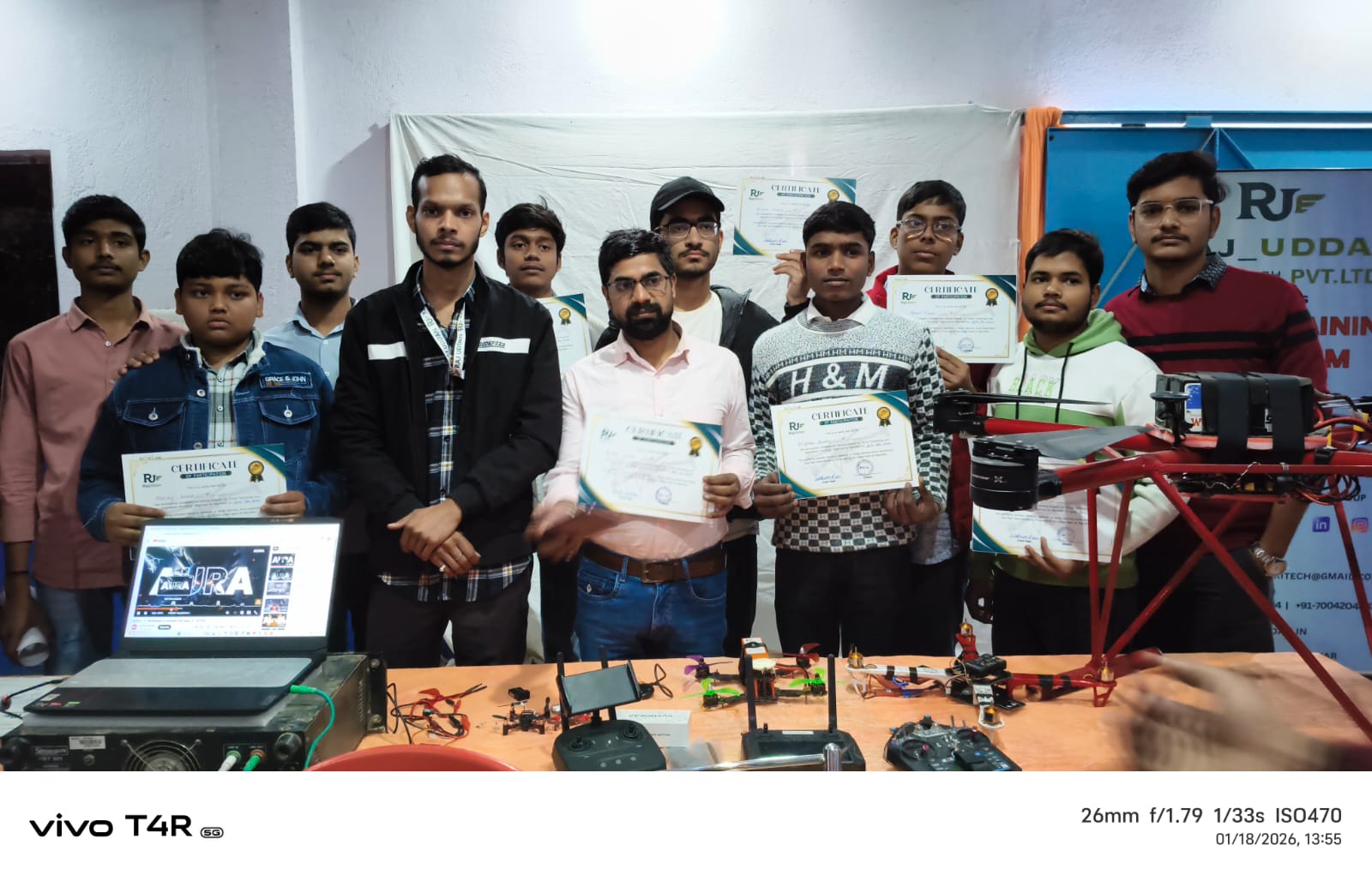Student engagement in drone workshop